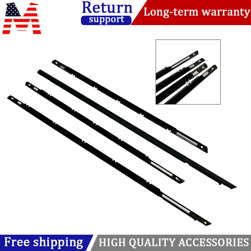 For Kia Forte 2019-2024 Front & Rear Door Outside Weatherstrip LH & RH 4Pcs SET