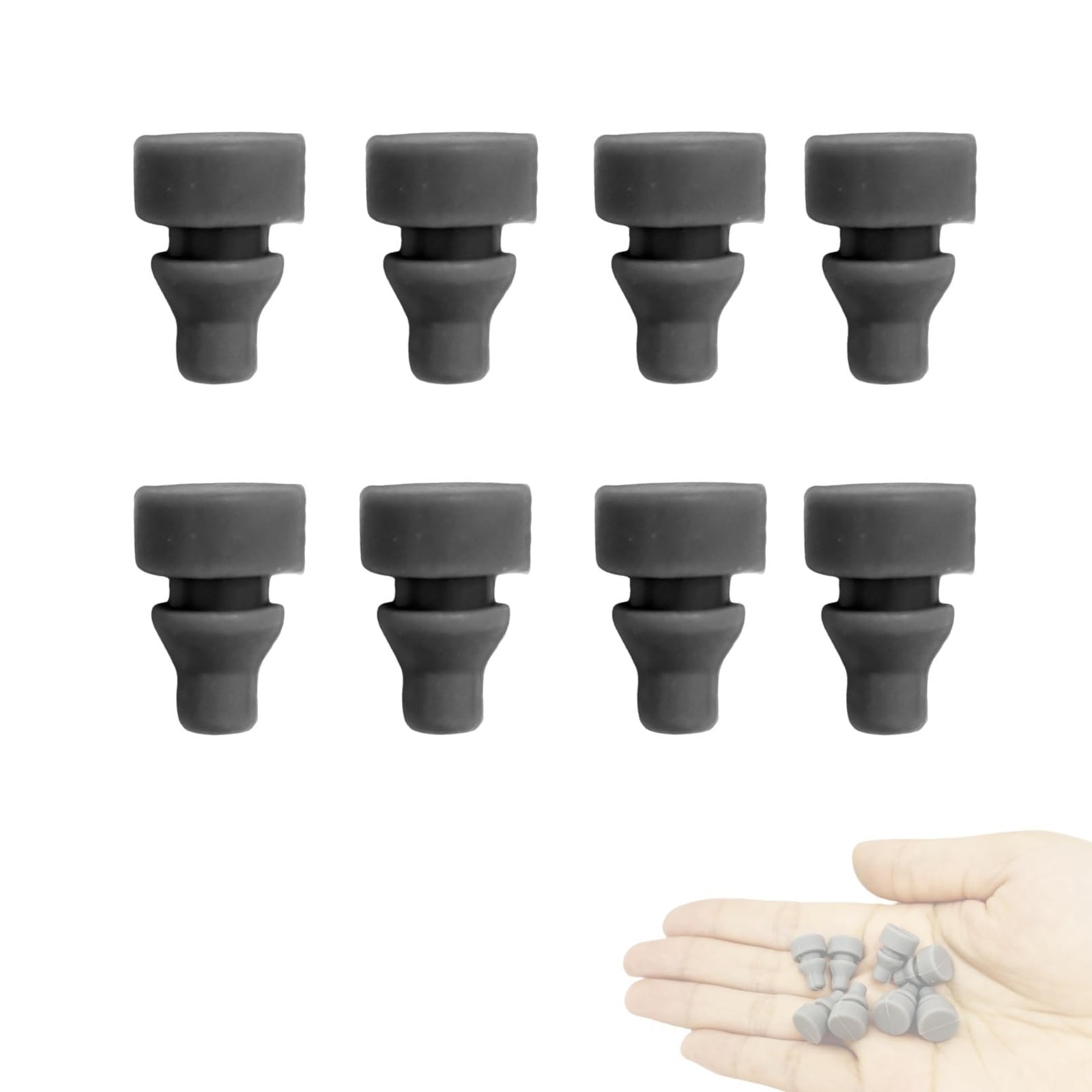 8 Pack Replaceable Rubber Feet for Slow Cooker Crockpot Prevent Scratches Gray