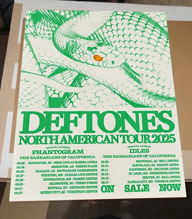 NEW Deftones North America Tour 2025 Poster