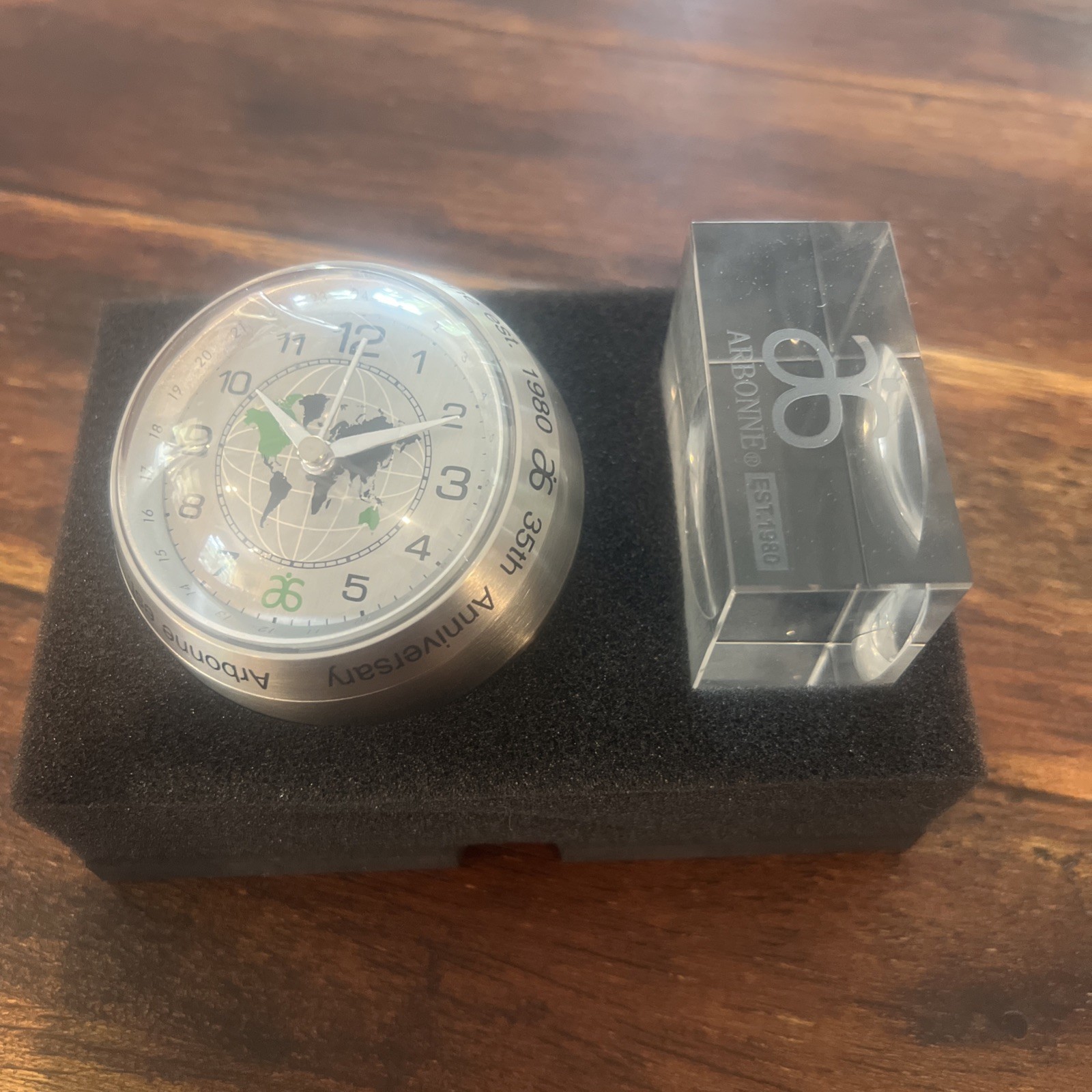 Arbonne est.1980, 35th Anniversary Clock - RARE 2.5 inch.ball