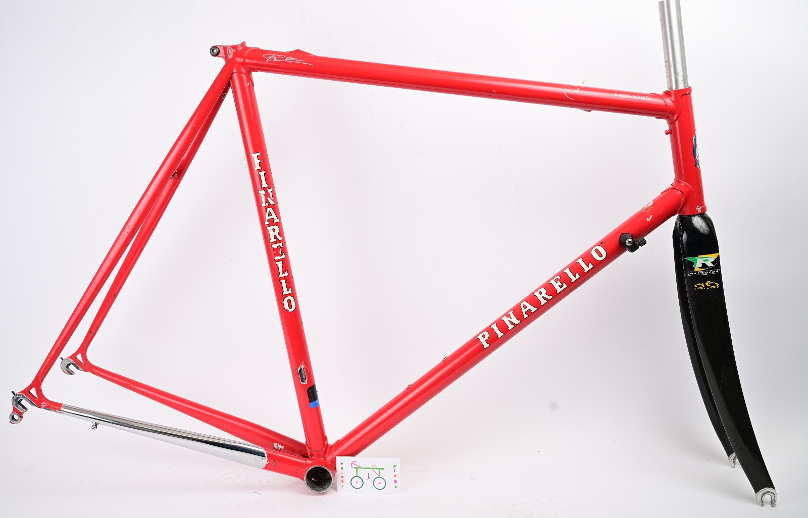 Pinarello Monviso 57cm Red Dedacciai Ken\'s Vintage Italian Road Bike Frame 700c
