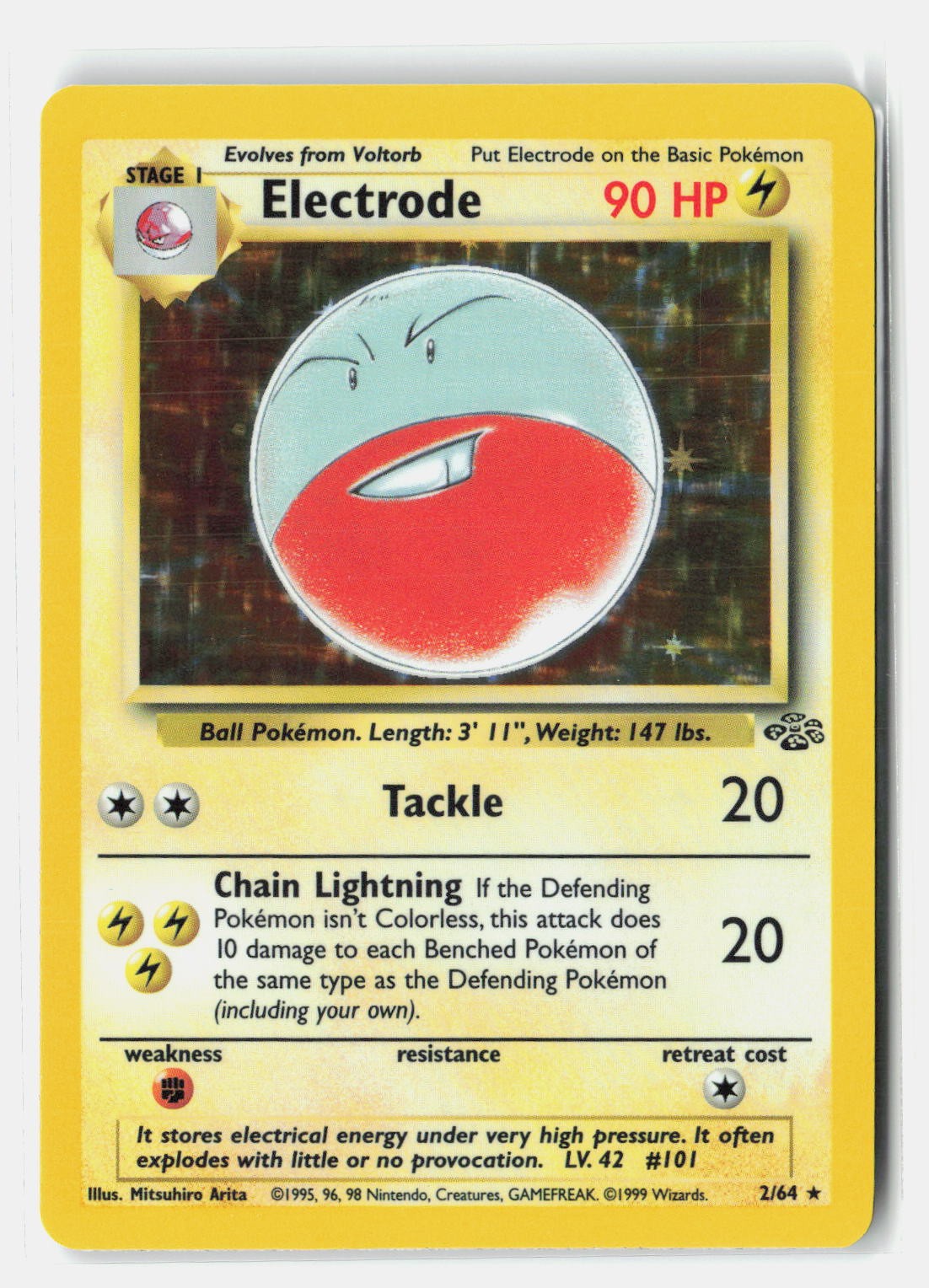 Electrode (2) Unlimited Holo Rare Jungle 02/64 NM Electrode (2) Unlimited Holo Rare Jungle 02/64 NM