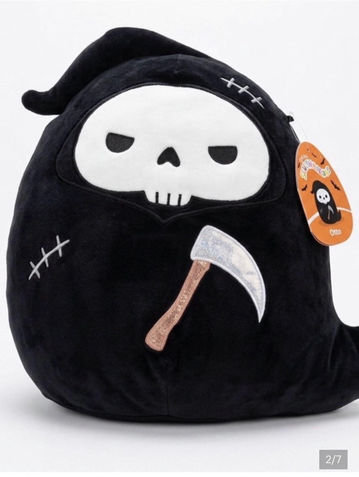 Squishmallows Halloween Otto the Grim Reaper with Scars 16” Plush New
