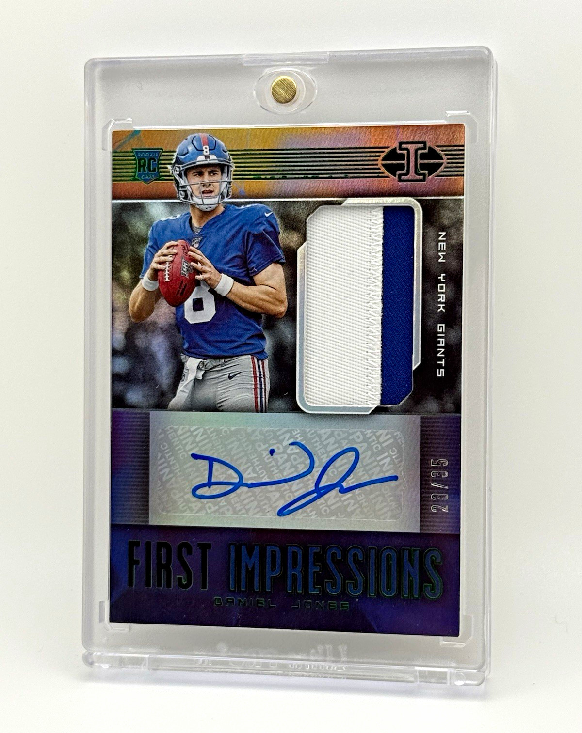 Daniel Jones 2019 Panini Illusions First Impressions Auto RC Giants #107 /35 Daniel Jones 2019 Panini Illusions First Impressions Auto RC Giants #107 /35