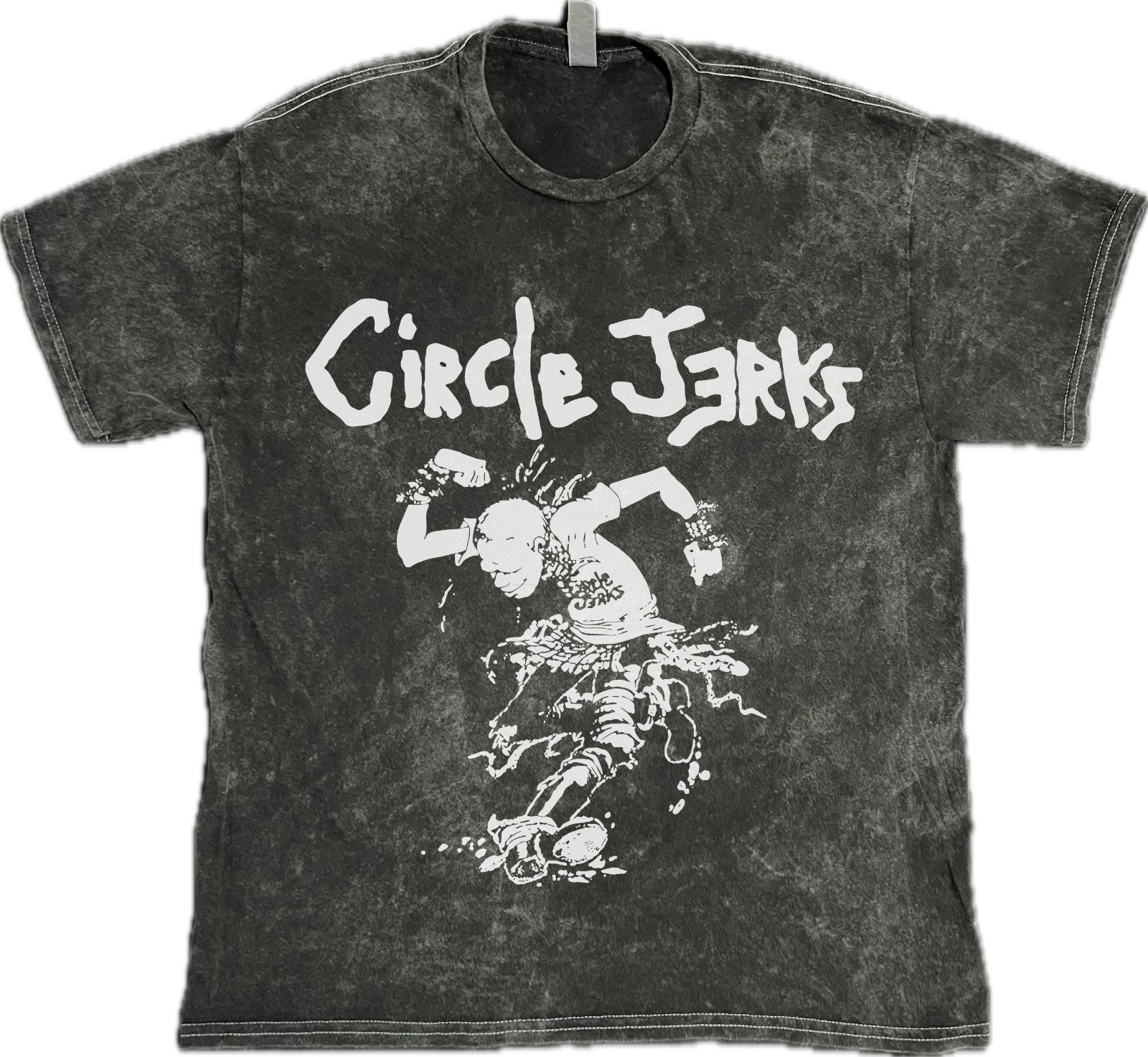 Circle Jerks T-Shirt Rock Music on 100% Cotton Mineral Wash Vintage Washed Tee