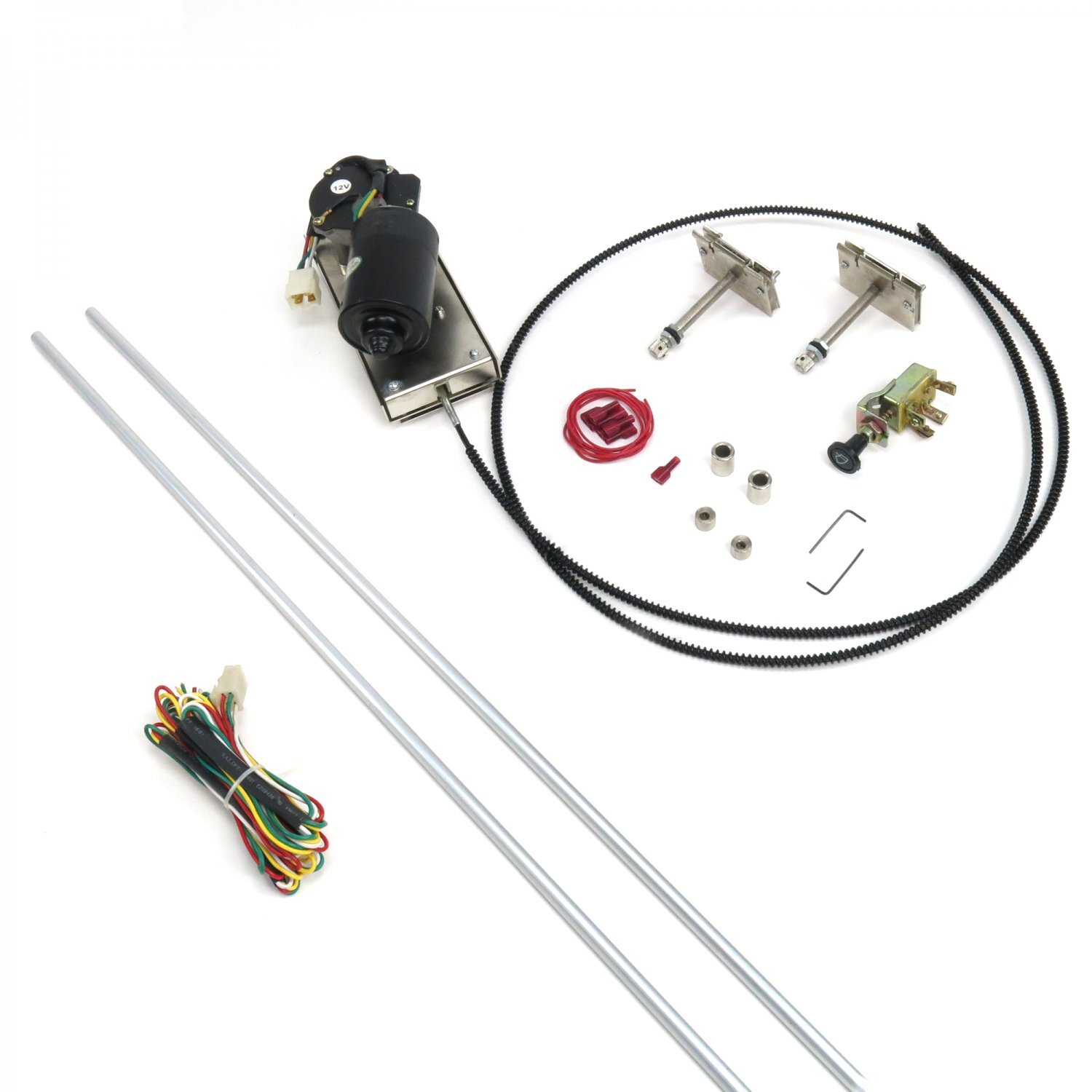 1950-62 Oldsmobile Wiper Kit w Wiring Harness cable drive BRAND NEW glass hotrod