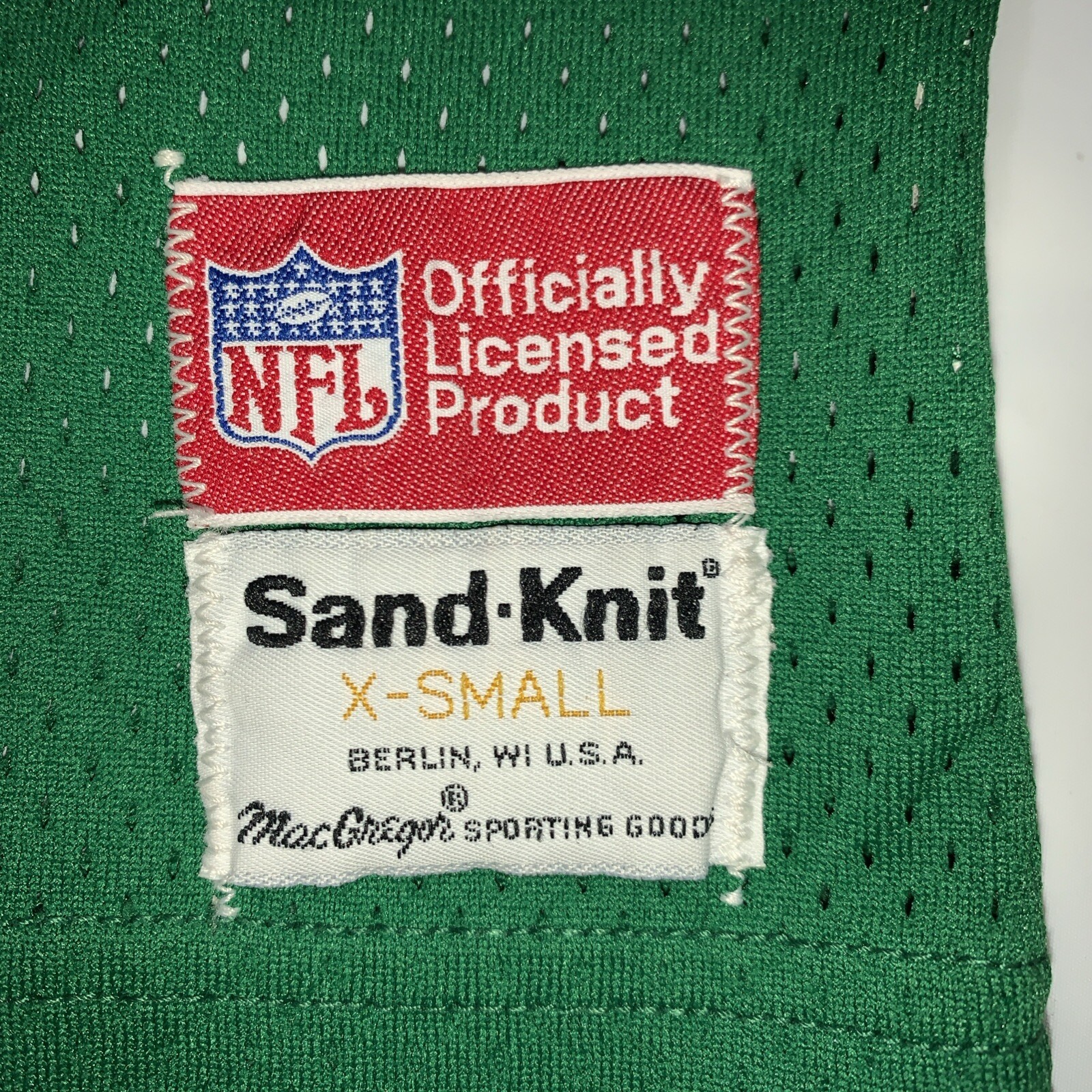 Vintage New York Jets Freeman McNeil 24 Jersey X-Small NFL 80s Sand-Knit