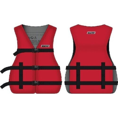 NEW Seachoice General Purpose Life Vest, Adult L, Red, Fits Chest 30-52in. 85453 NEW Seachoice General Purpose Life Vest, Adult L, Red, Fits Chest 30-52in. 85453