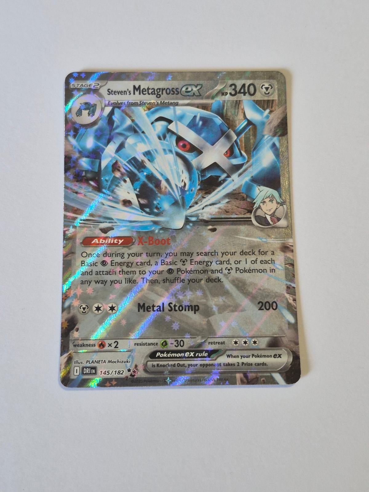 Steven's Metagross ex 145/182 Double Rare Destined Rivals Pokemon Holo Near Mint Steven's Metagross ex 145/182 Double Rare Destined Rivals Pokemon Holo Near Mint