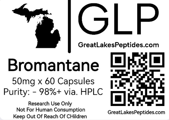 Great Lakes Bromantane 50mg Capsules 60 Count Dietary Supplement