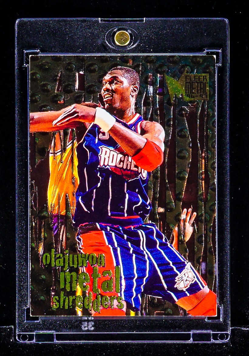 Hakeem Olajuwon RARE METAL UNIVERSE CARD ROCKETS MVP HOF