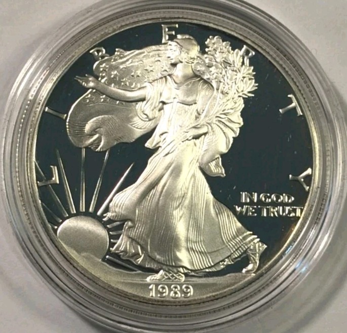 1989 S American Silver Eagle Proof in OGP & COA, Taken From Storage 🔥 1989 S American Silver Eagle Proof in OGP & COA, Taken From Storage 🔥