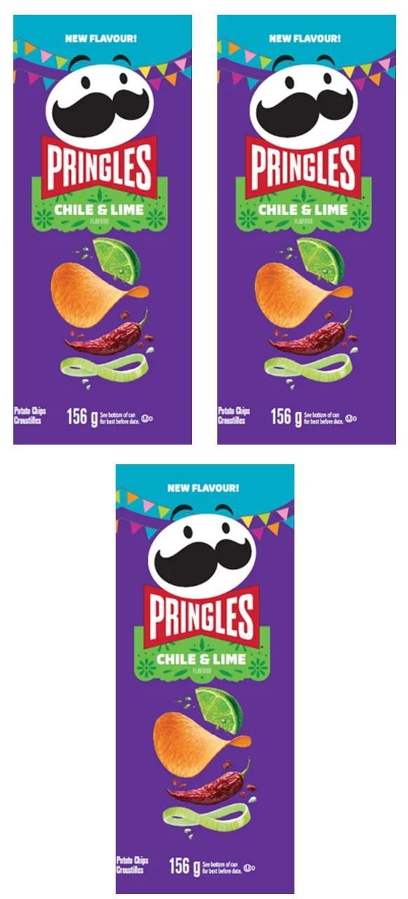 Pringles Chili and Lime Potato Chips 156g (3 Pack)