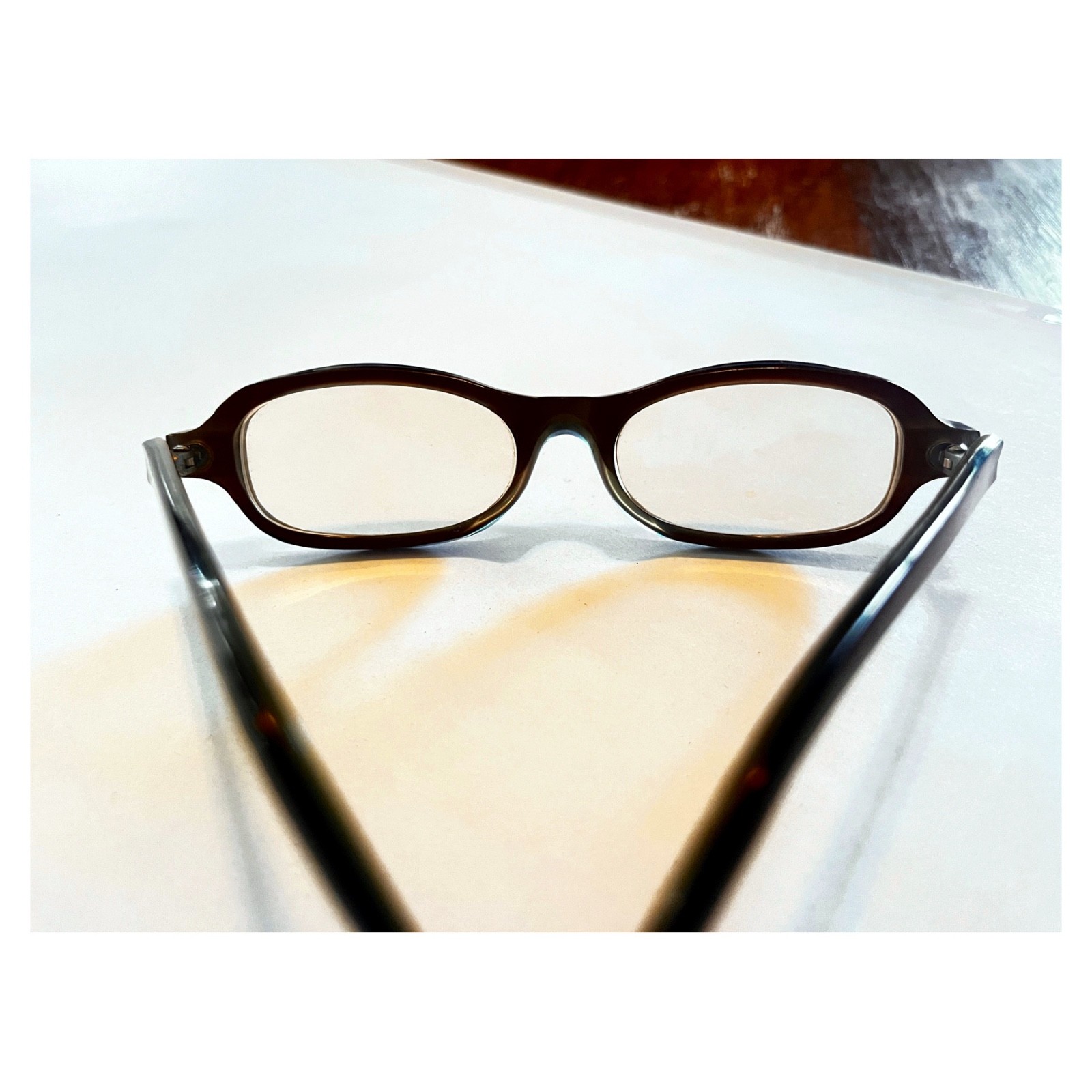 Vintage 1999 L.A. Eyeworks ZODY 202 Brown Blue Eyeglass Frames Rare