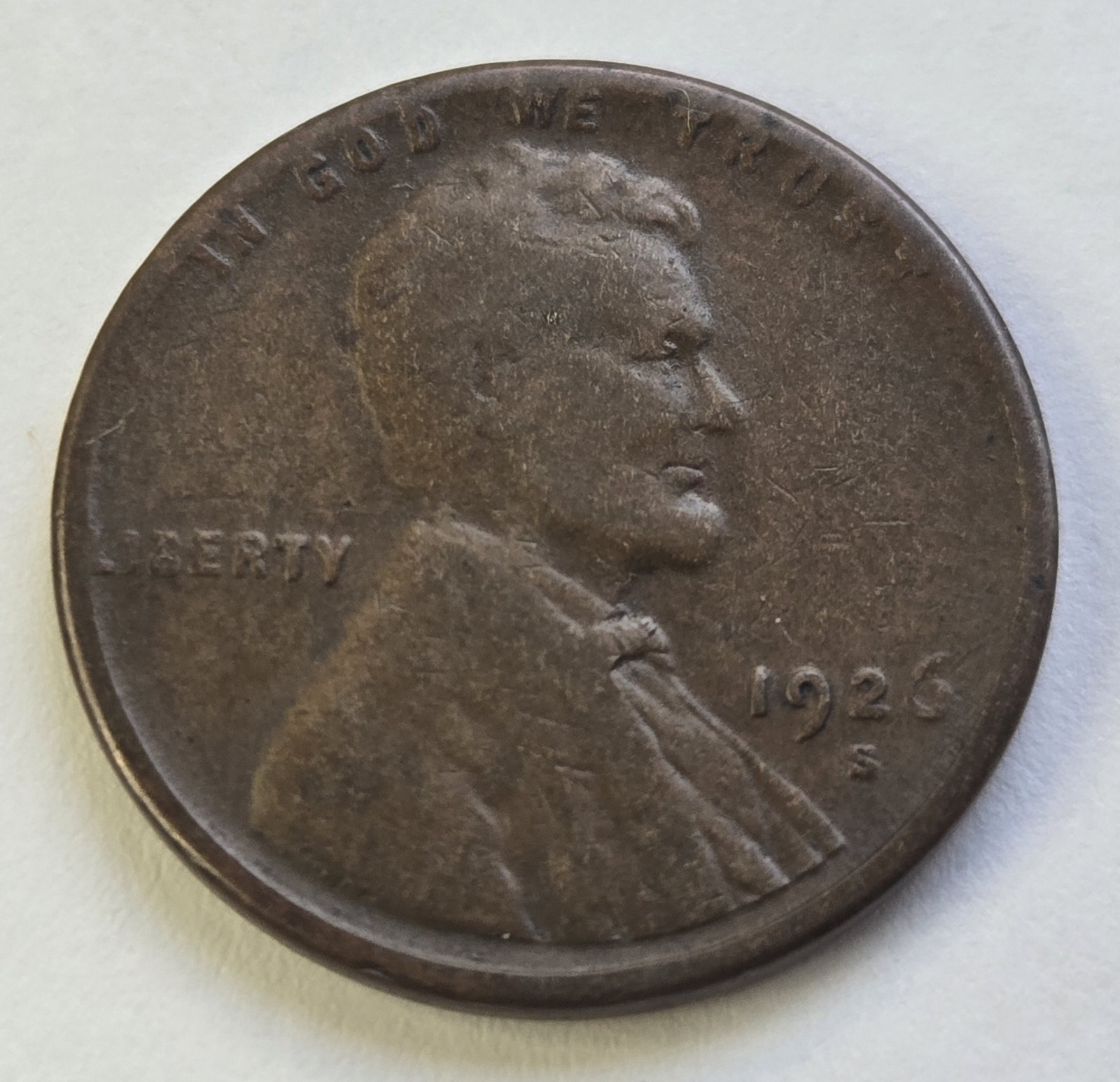1926-S Lincoln Wheat Cent 1c - \