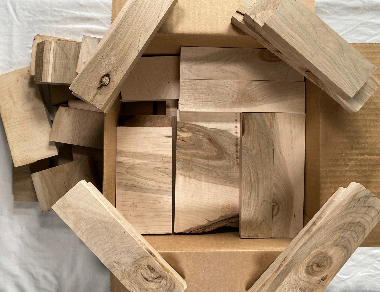 Scrap Box of All Small Pieces of Wood. Pick your species, Walnut, Maple, Cherry