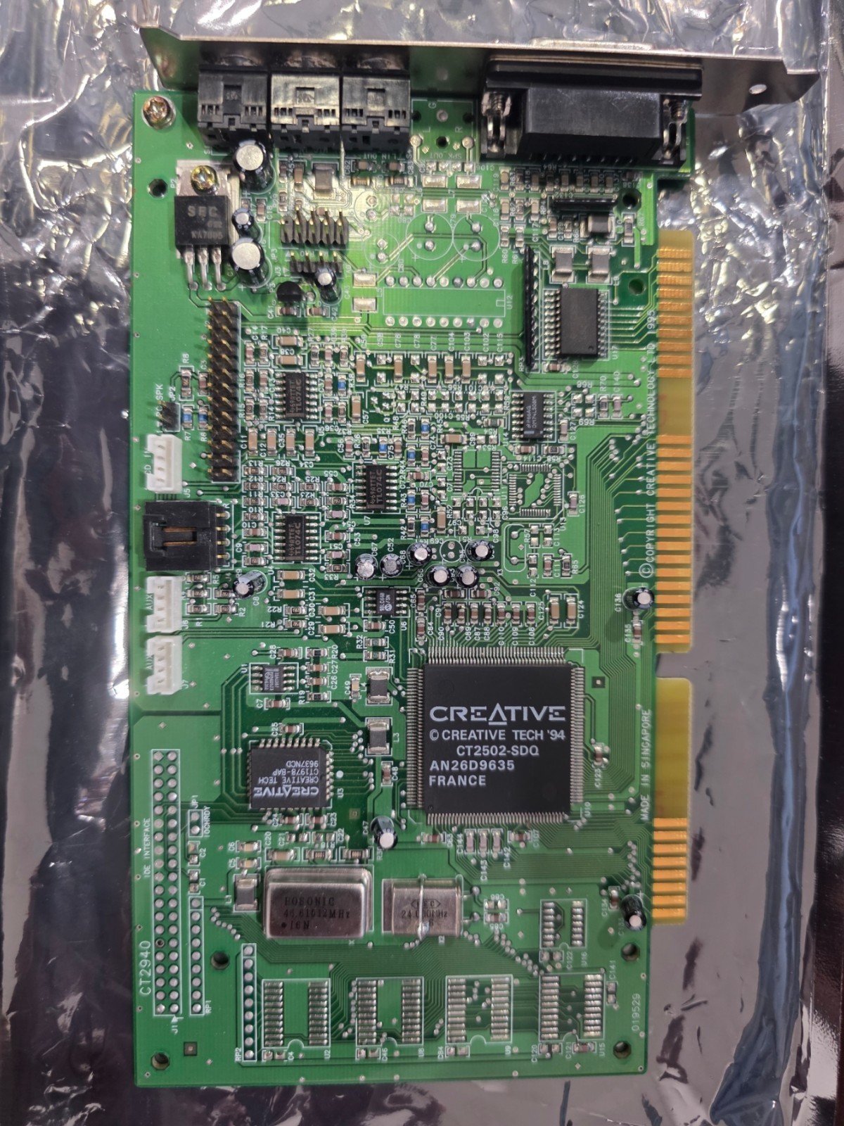 Creative Labs Sound Blaster 16 CT2940 ISA Sound Card Vintage PC Untested