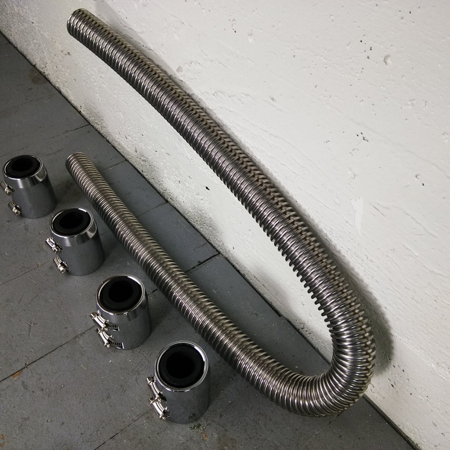 1937 - 1941 Chevy 48 Stainless Steel SS Radiator Hoses Kit 