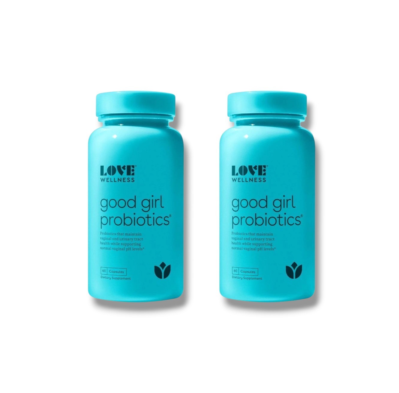 Love Wellness Good Girl Probiotics, 60 Caps (2 SET) Exp 8/27, Previous Packaging