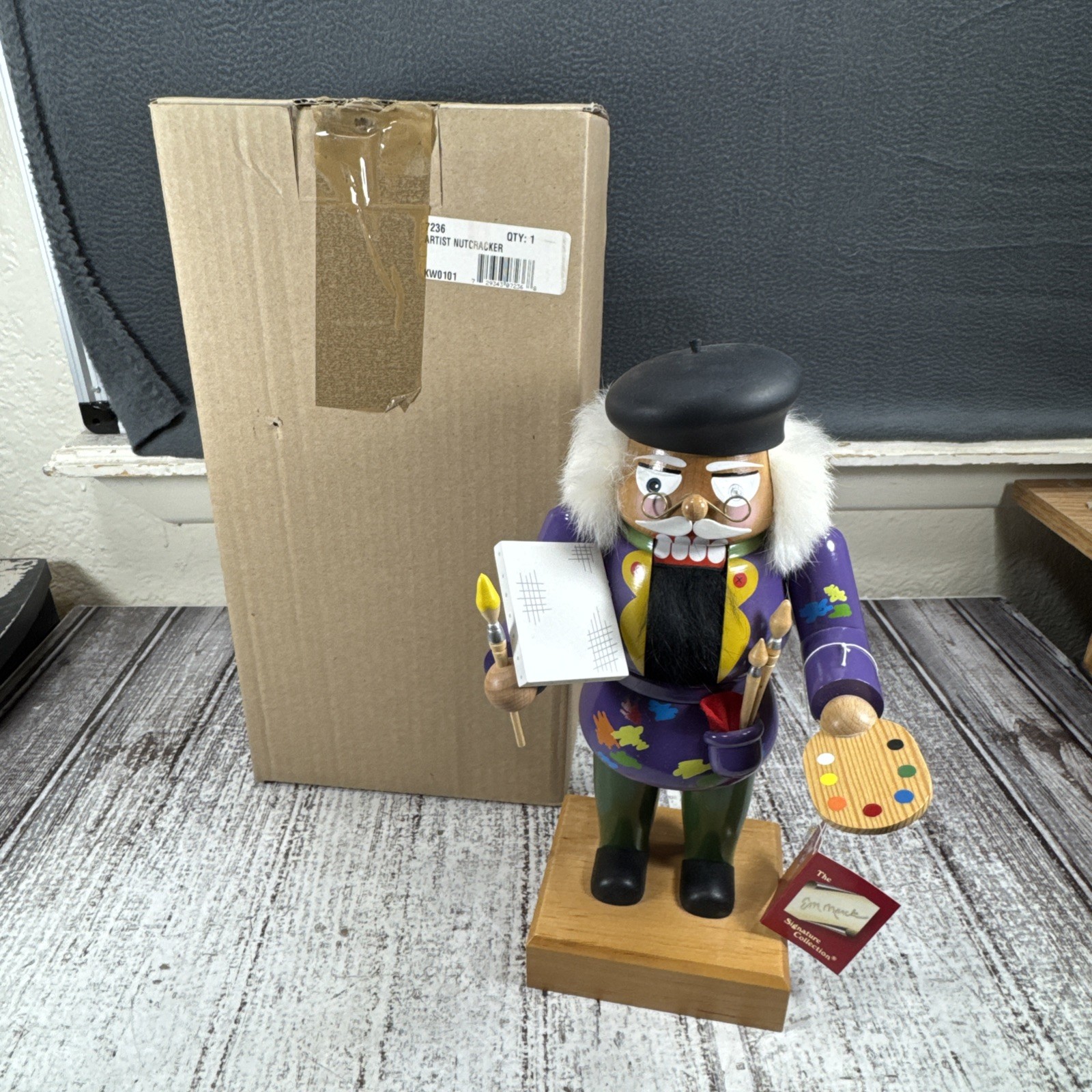 E.M. Merck Nutcracker Painter Artist KWO Germany Old World Christmas - Signed 