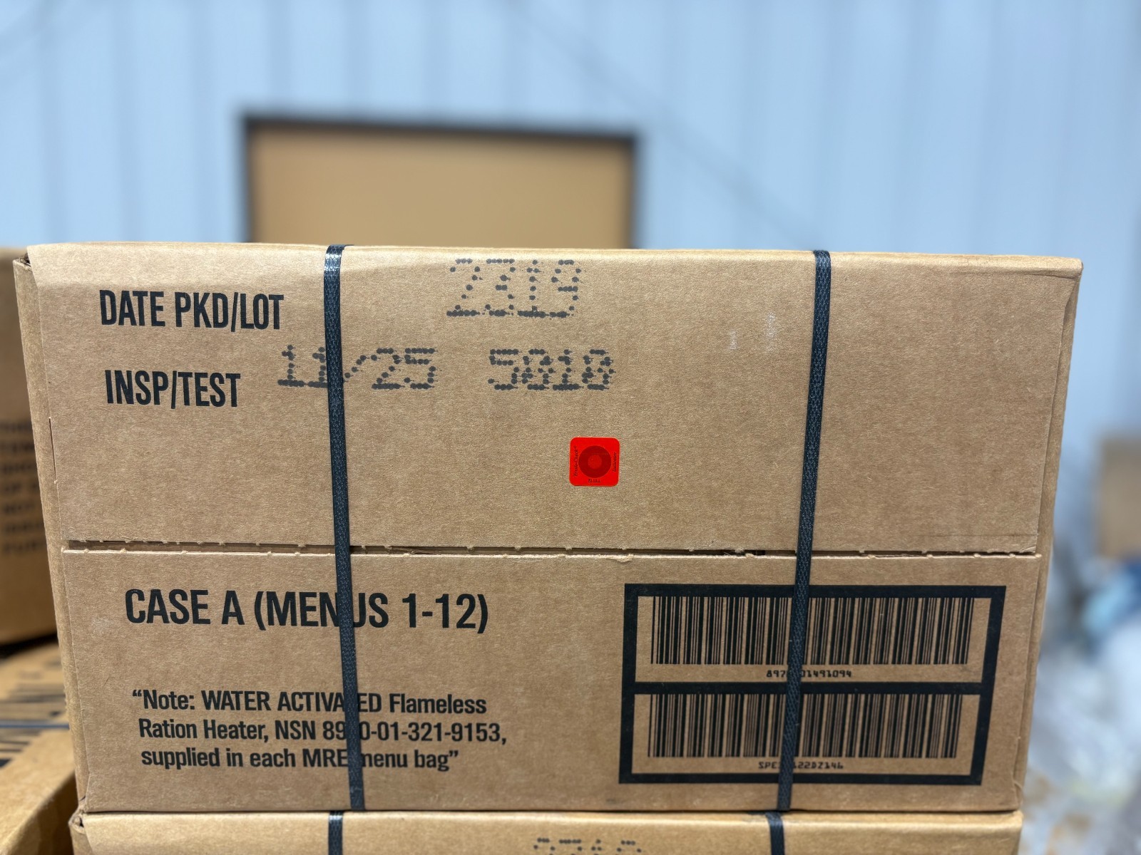 U.S. Military MRE Ready to Eat Meals 11/25 Date Choice of Menu A or B emergency