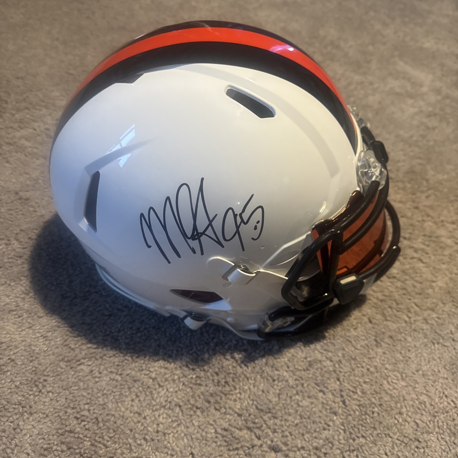Myles Garrett Authentic Full Sized Helmet Beckett Certified Autographed Signed