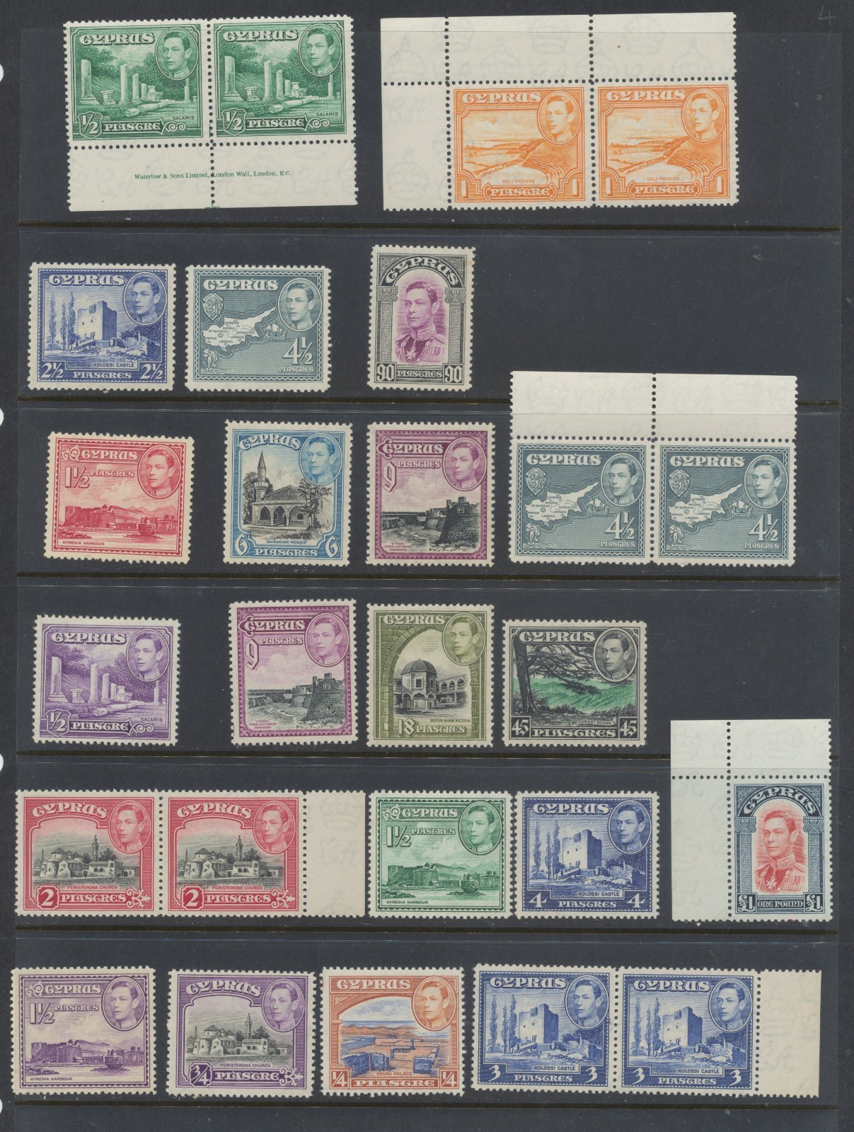 Cyprus Stamps 1938-1951 SG151/163 Mint never Hinged + MH Set CV£301.25 Cyprus Stamps 1938-1951 SG151/163 Mint never Hinged + MH Set CV£301.25