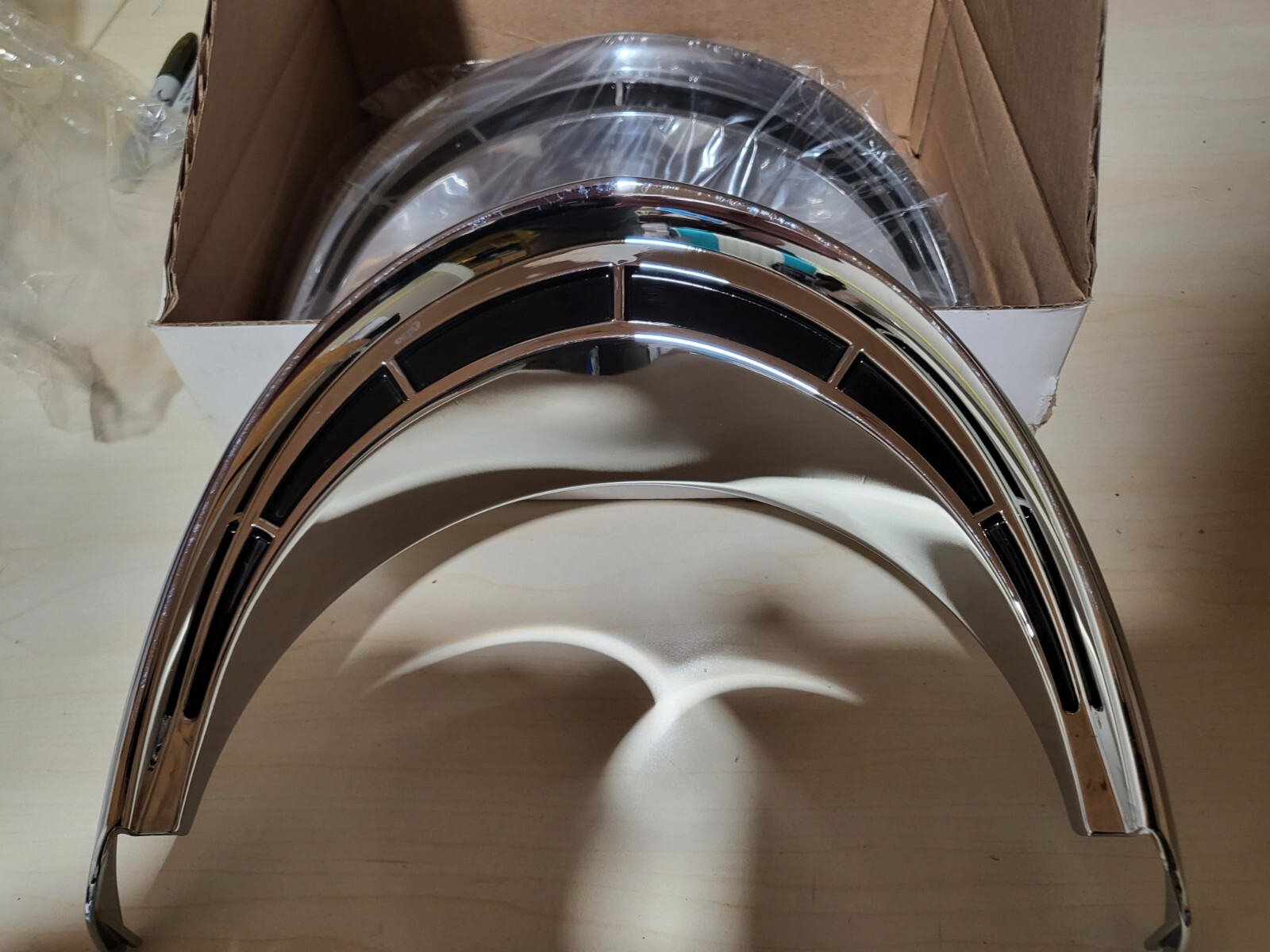 1955 1956 Ford Passenger Car Headlamp Door Trim Rings, New Show Quality.