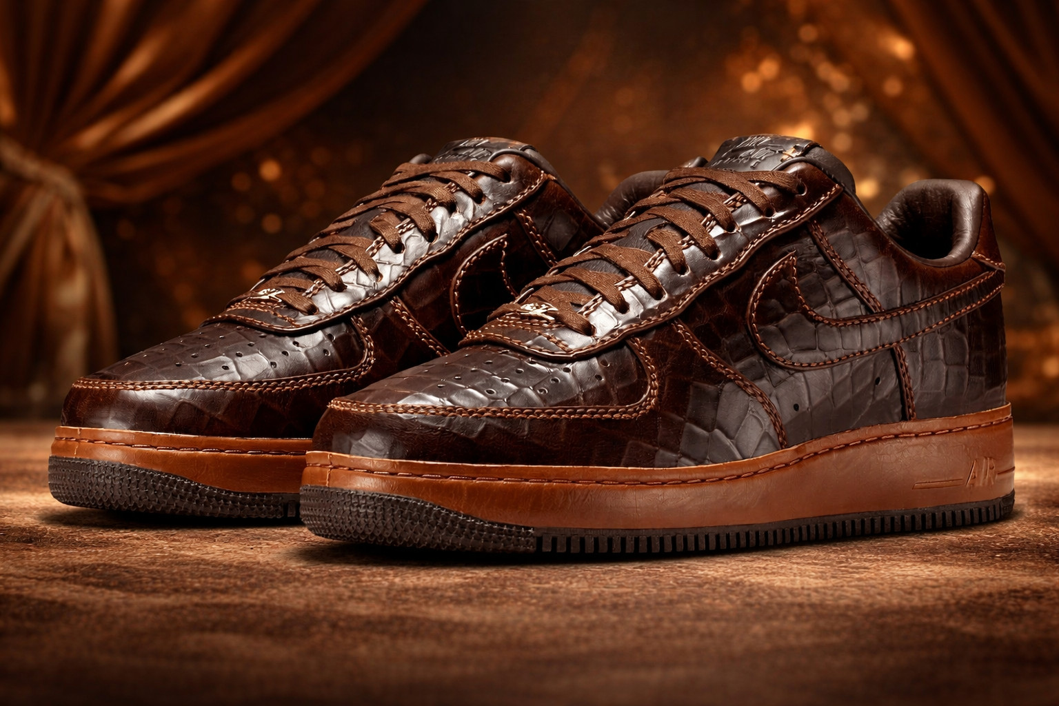 AF1 Low \'Fauna Brown Croc\' Croc Leather II7090-222 Men\'s Size US