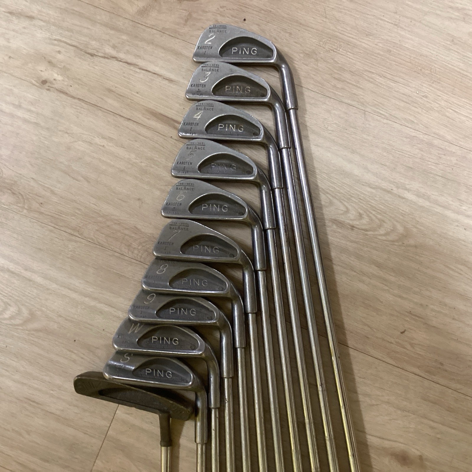 Vintage Kirsten Ping Irons 2-SW And Putter. R/H Vintage Kirsten Ping Irons 2-SW And Putter. R/H