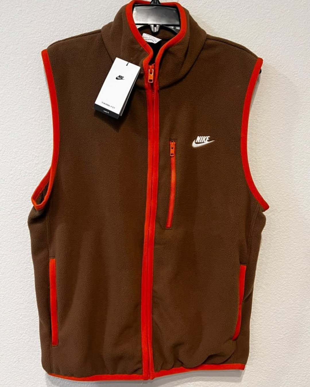 Nike Therma-FIT Brown Vest Loose Fit Size L