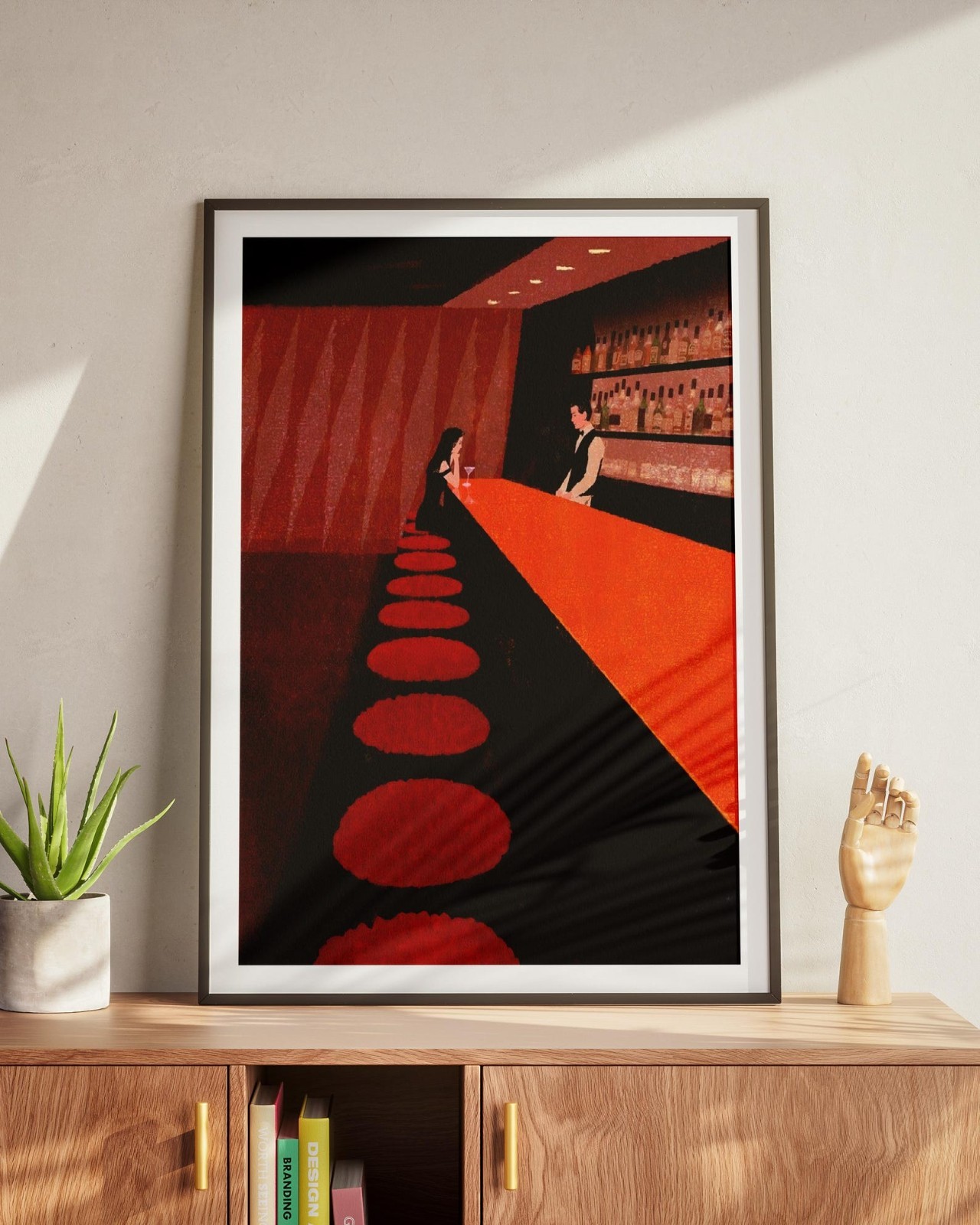 Mid Century Bar Art Print Retro Cocktail Lounge Decor Vintage Drink Poster Home