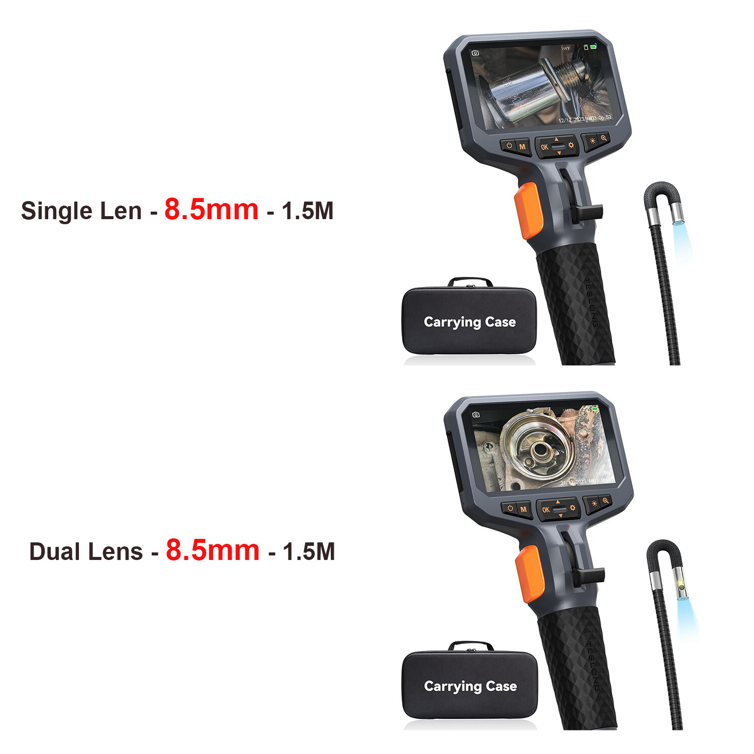 Two-Way Articulated Industrial Borescope Inspection Camera Single / Dual Lens