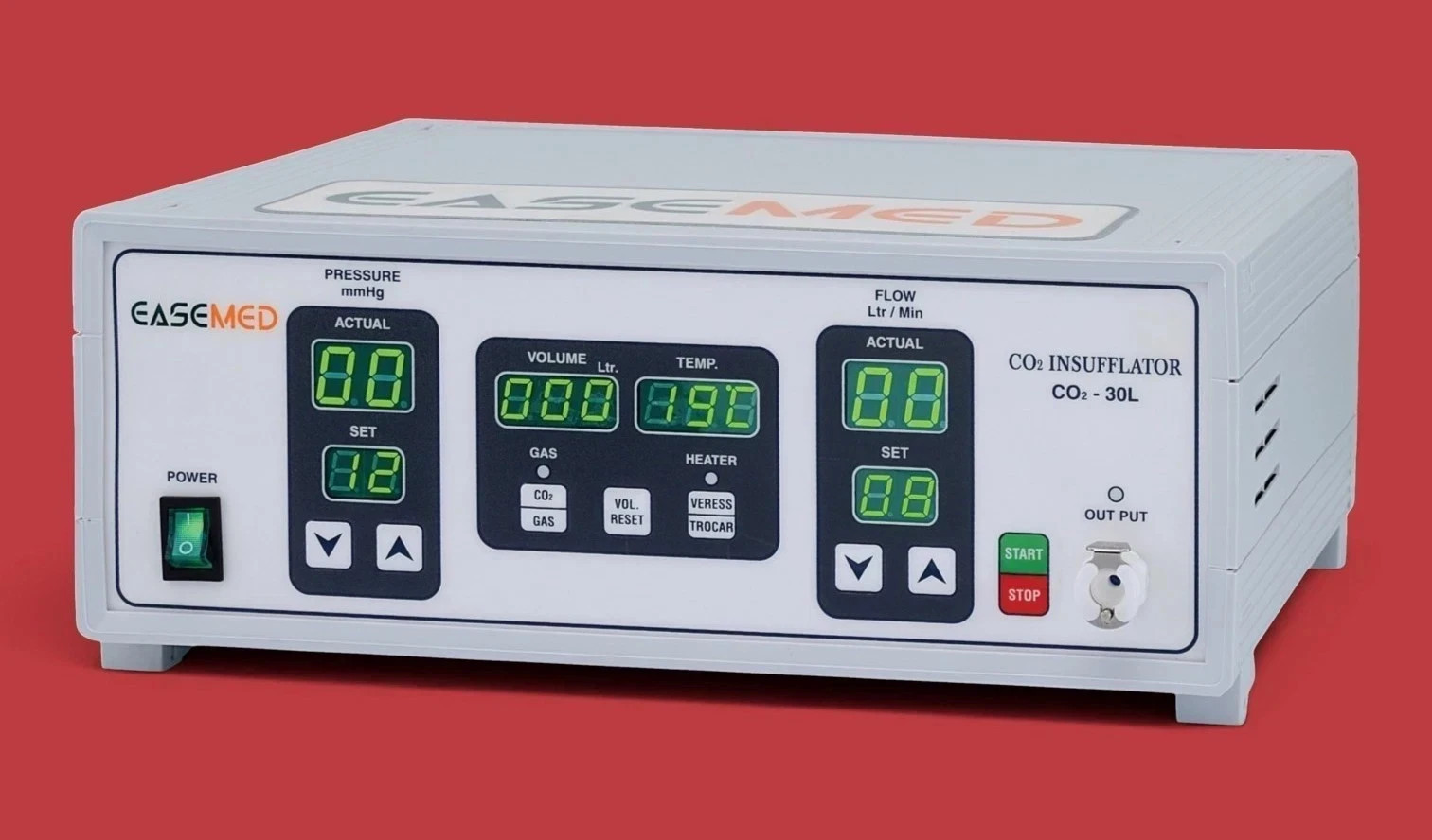 Hi-Flow Laparoscopic CO2 Insufflators 30 L with air Advance Flow Control*^
