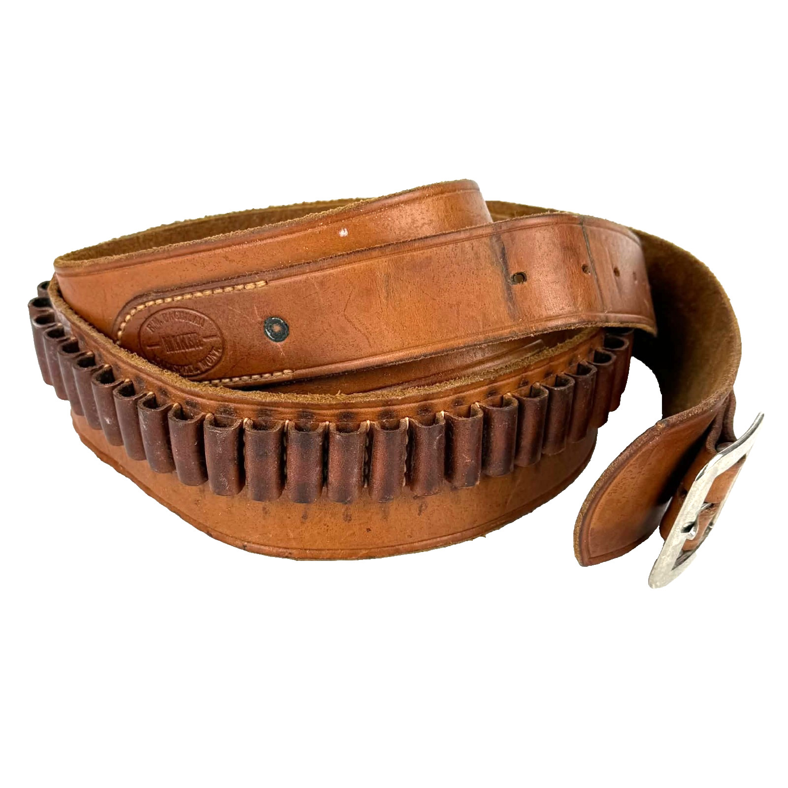 Old West Reproductions Leather Cartridge Gun Belt 52 .32 Caliber RM Bachman