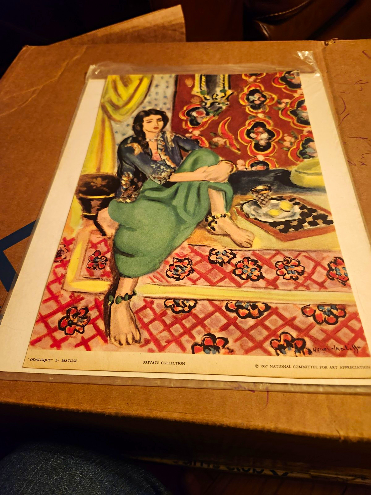 Henri Matisse Odalisque 1937 Paper Print Lithograph Portrait Private Collection