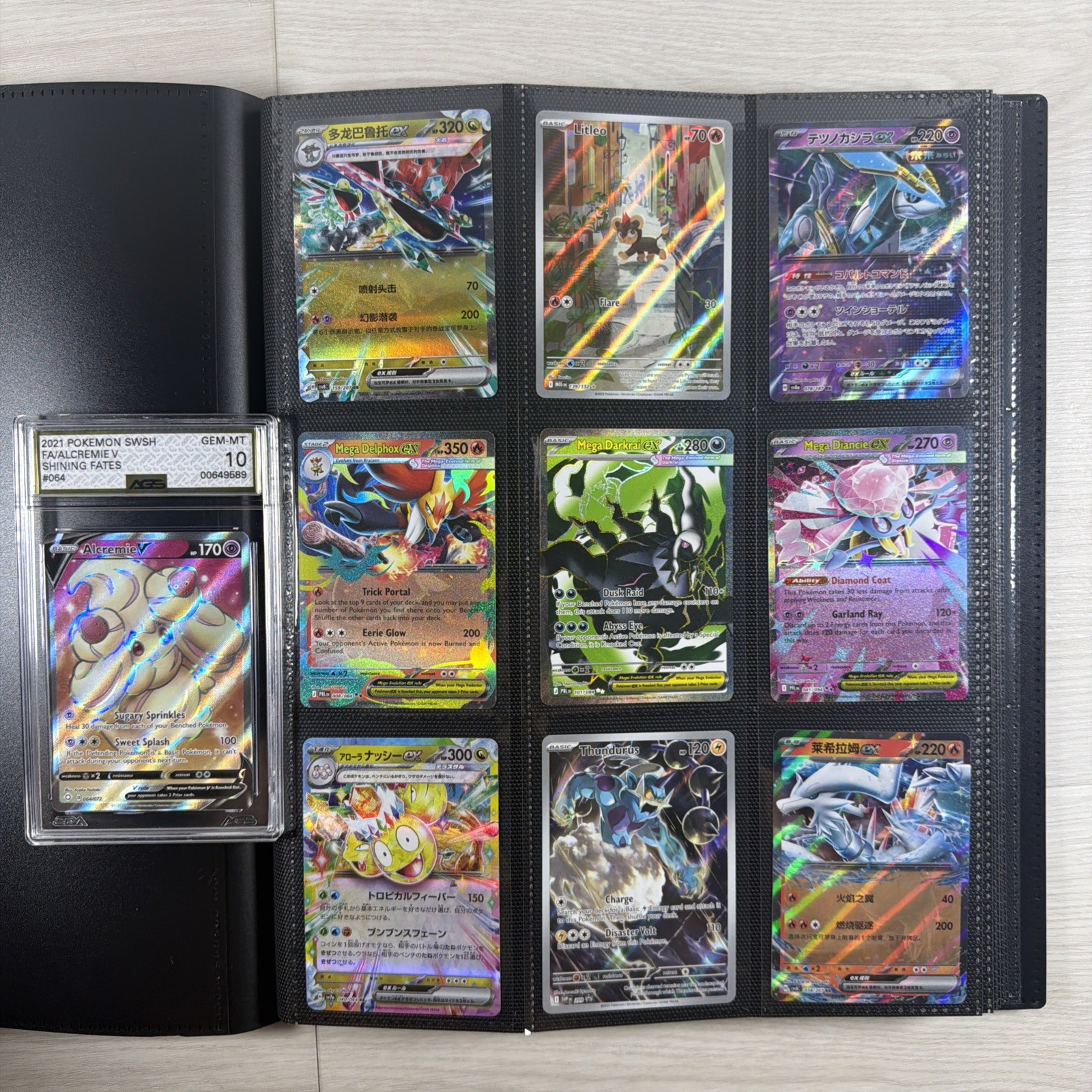 Big 100+ Pokémon Card Lot Modern and Vintage Binder Collection (Binder Included)
