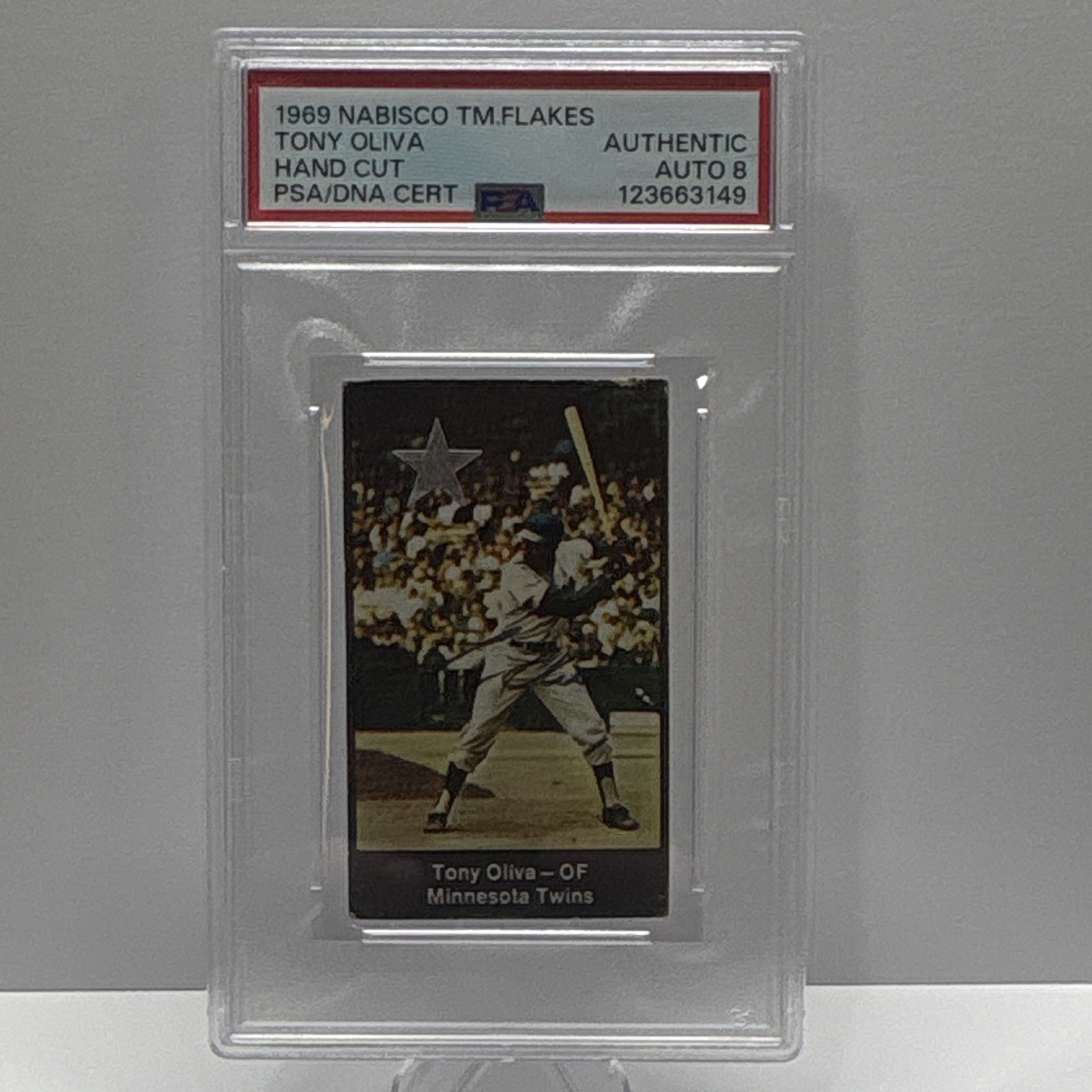 1969 Nabisco Team Flakes - Tony Oliva Auto POP 1 RARE HOF Minnesota Twins
