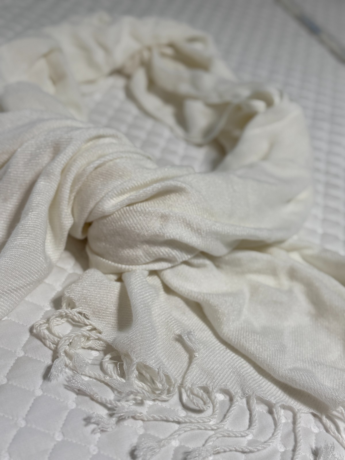 Gorgeous, Pashmina, Ladies Scarf, Soft White, 70\