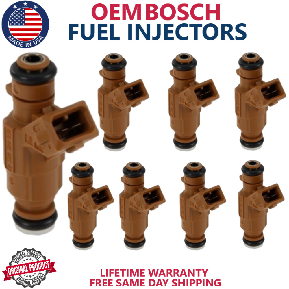 x8 OEM BOSCH 0280156016 FUEL INJECTORS FOR 2000-2008 Mercedes-Benz 5.0L, 4.3L V8
