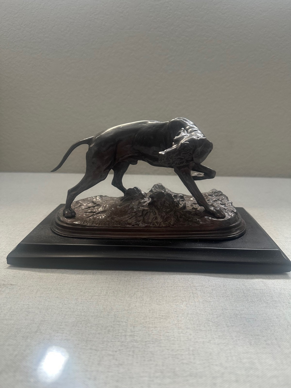 Antique Pierre Jules Mene Bronze Dog Sculpture Lot 35A Antique Pierre Jules Mene Bronze Dog Sculpture Lot 35A