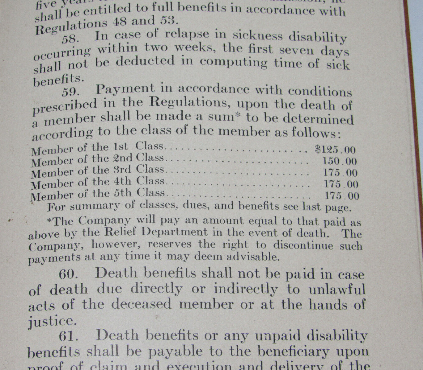 VTG 1936 BOOKLET WESTINGHOUSE ELECTRIC RELIEF DEPARTMENT REGULATIONS DEATH $175