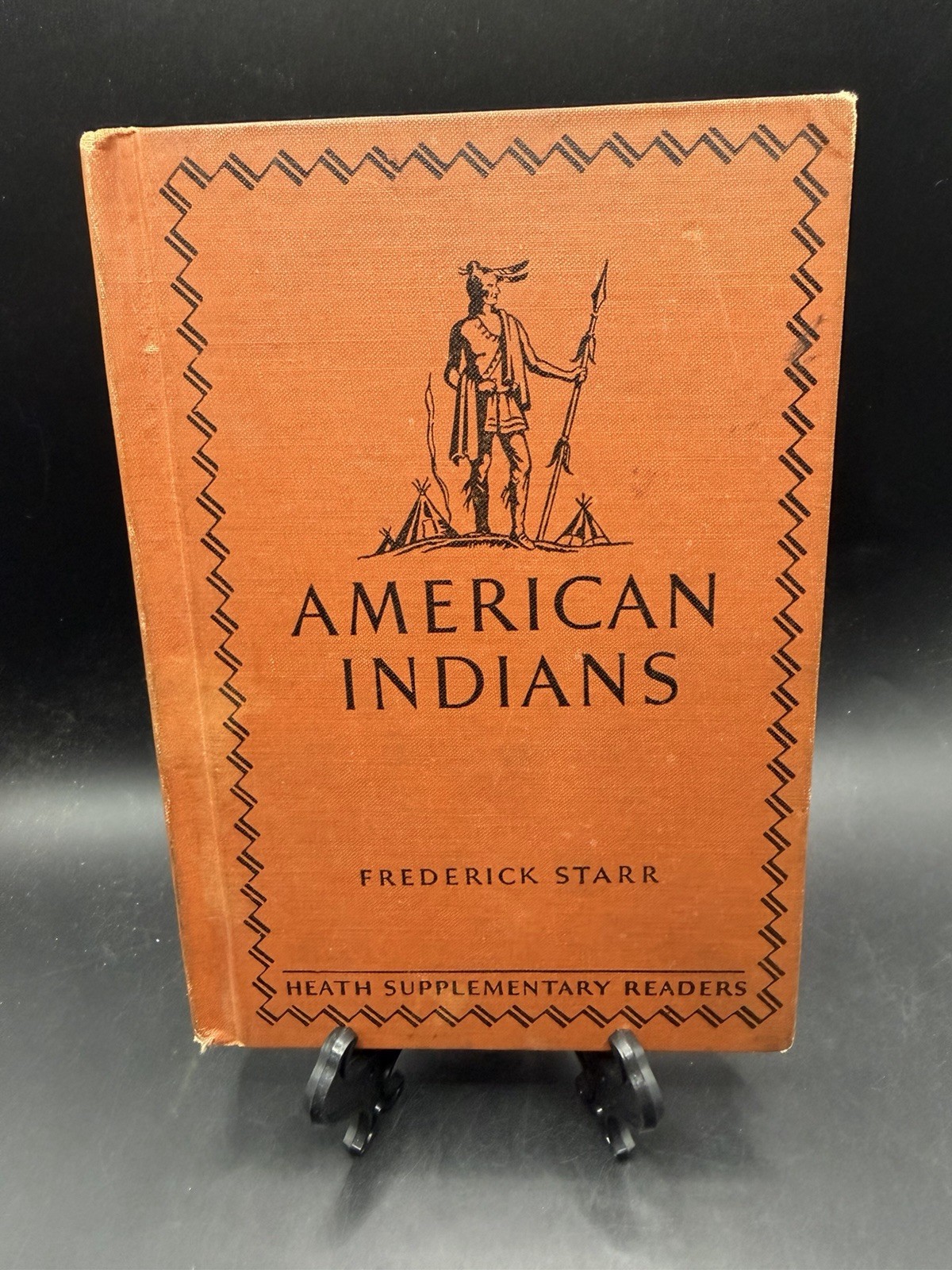 Antique American Indians Frederick Starr 1898 1926 Heath Reader Map Hardcover 