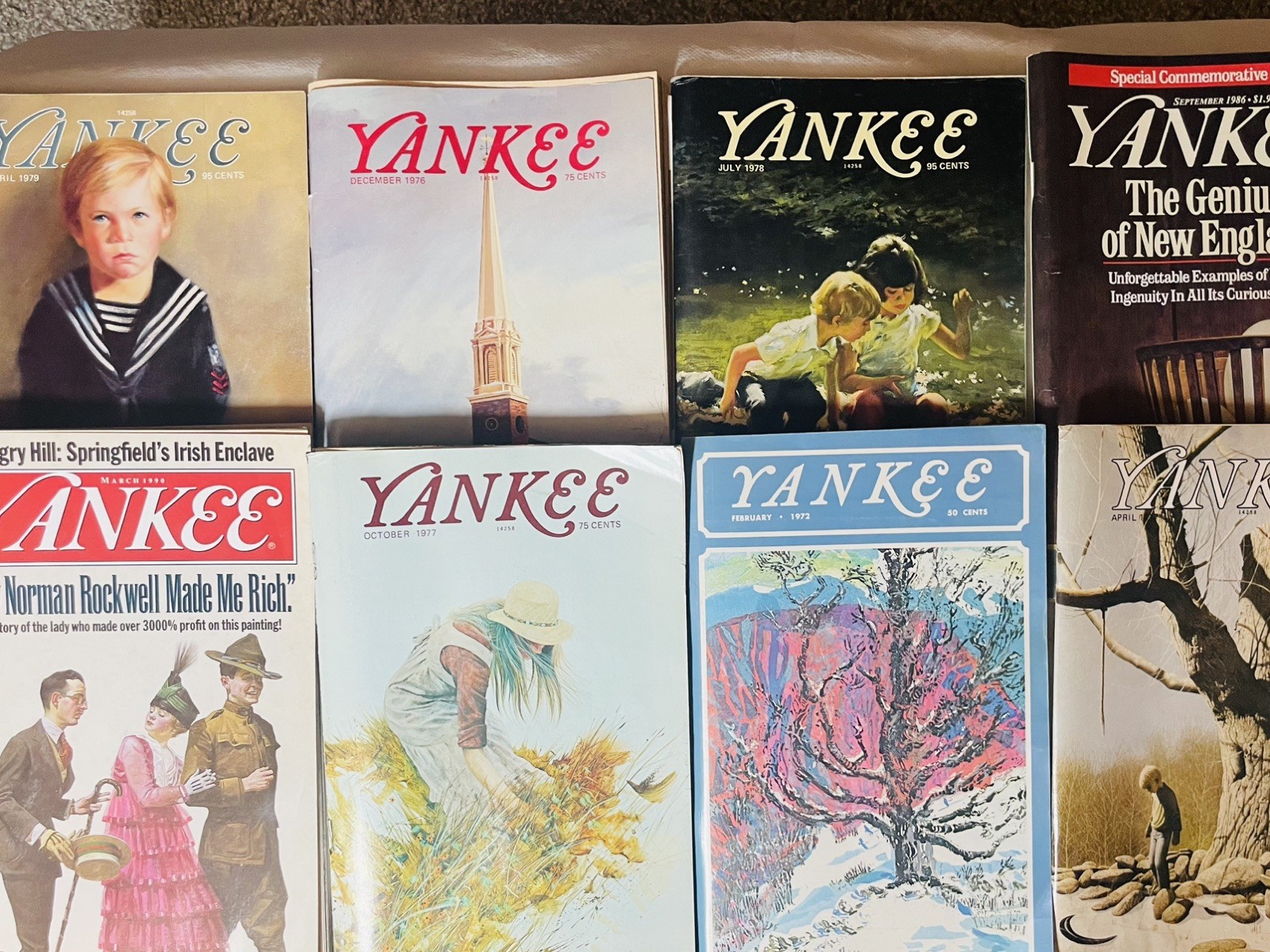 Vintage 1972-1990 Yankee Magazine Set - Jun 86-June 87 Lot Of 8 Vintage 1972-1990 Yankee Magazine Set - Jun 86-June 87 Lot Of 8