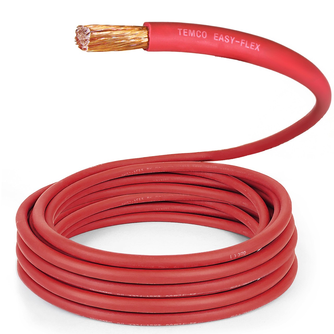 TEMCo 2/0 AWG RED Welding Cable Per-Foot Flexible Copper USA Battery Wire