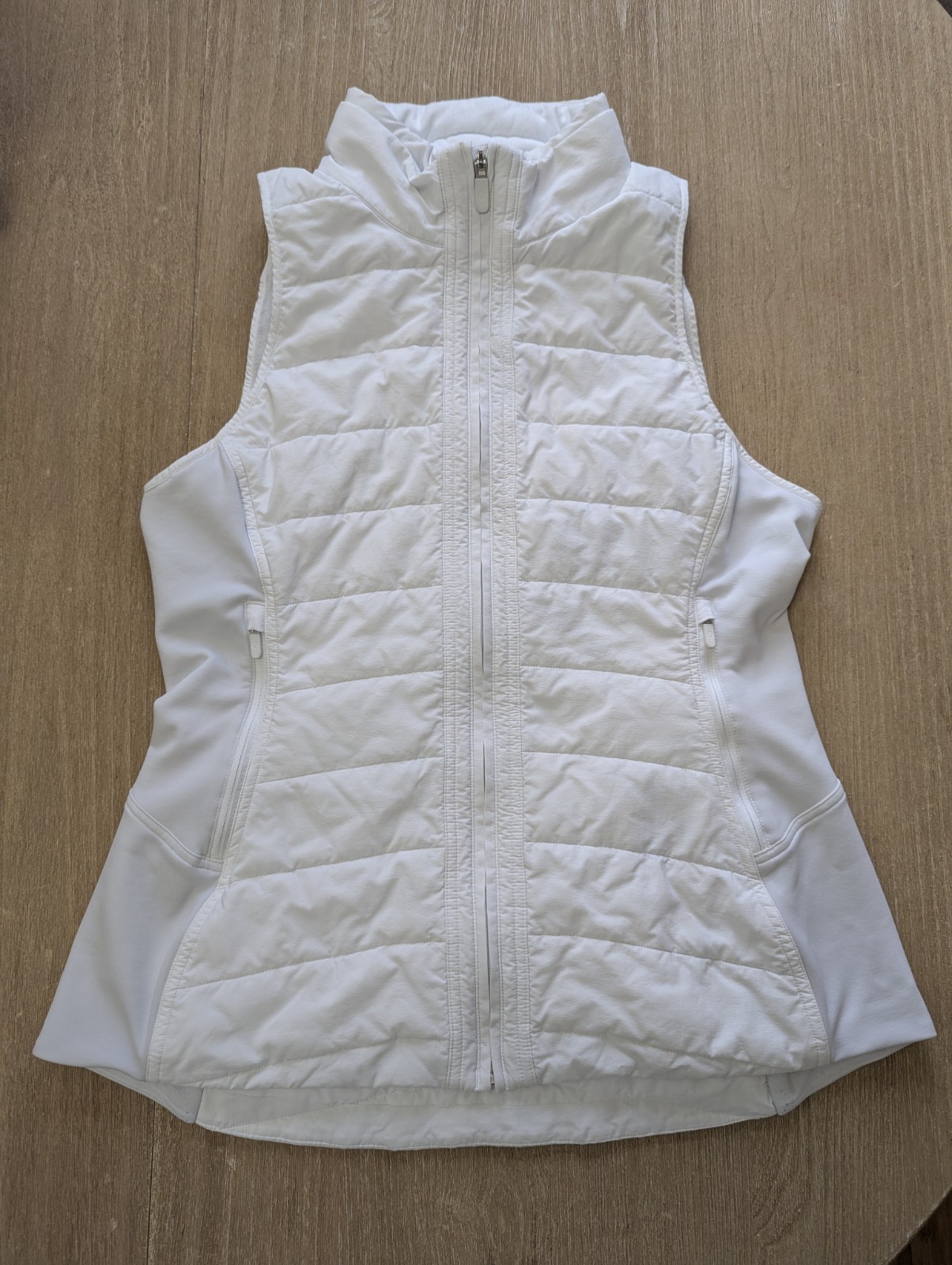 Lululemon Push Your Pace Vest Lightweight Water Repellent White Size 12