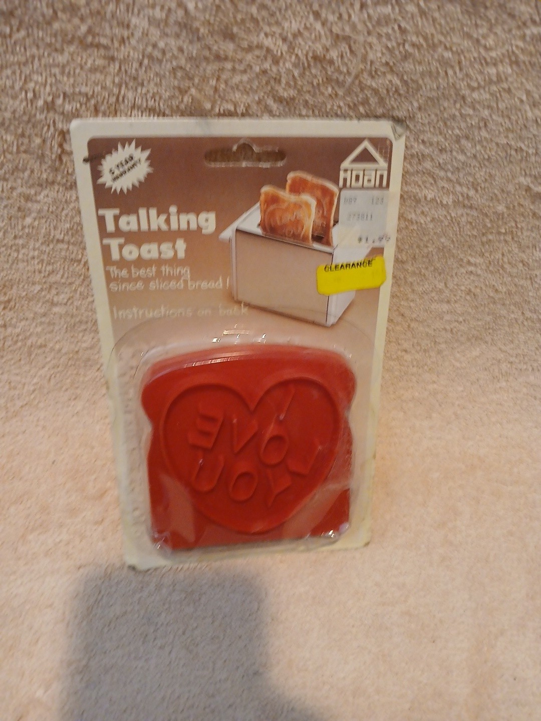 VTG 80s VALENTINES HEART Red HOAN Talking Toast mould LOVE YOU factory sealed VTG 80s VALENTINES HEART Red HOAN Talking Toast mould LOVE YOU factory sealed