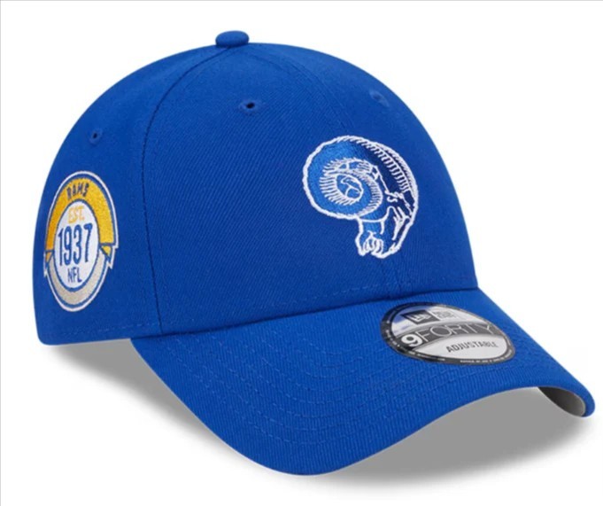 New Era Men\'s Royal Blue Los Angeles Rams Sideline Historic 9FORTY Snapback