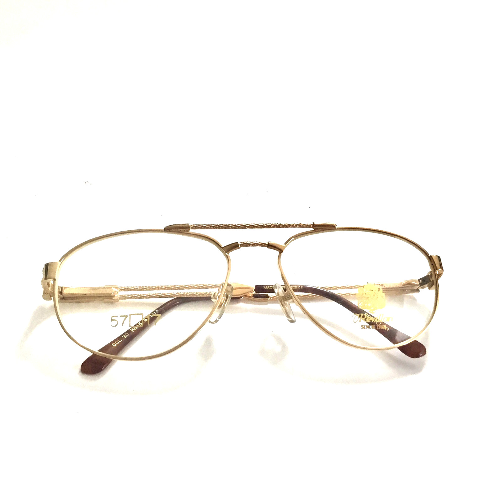Réveillon Eyeglasses Vintage R 515 Gold 30 Size 57 Frame New Authentic Réveillon Eyeglasses Vintage R 515 Gold 30 Size 57 Frame New Authentic