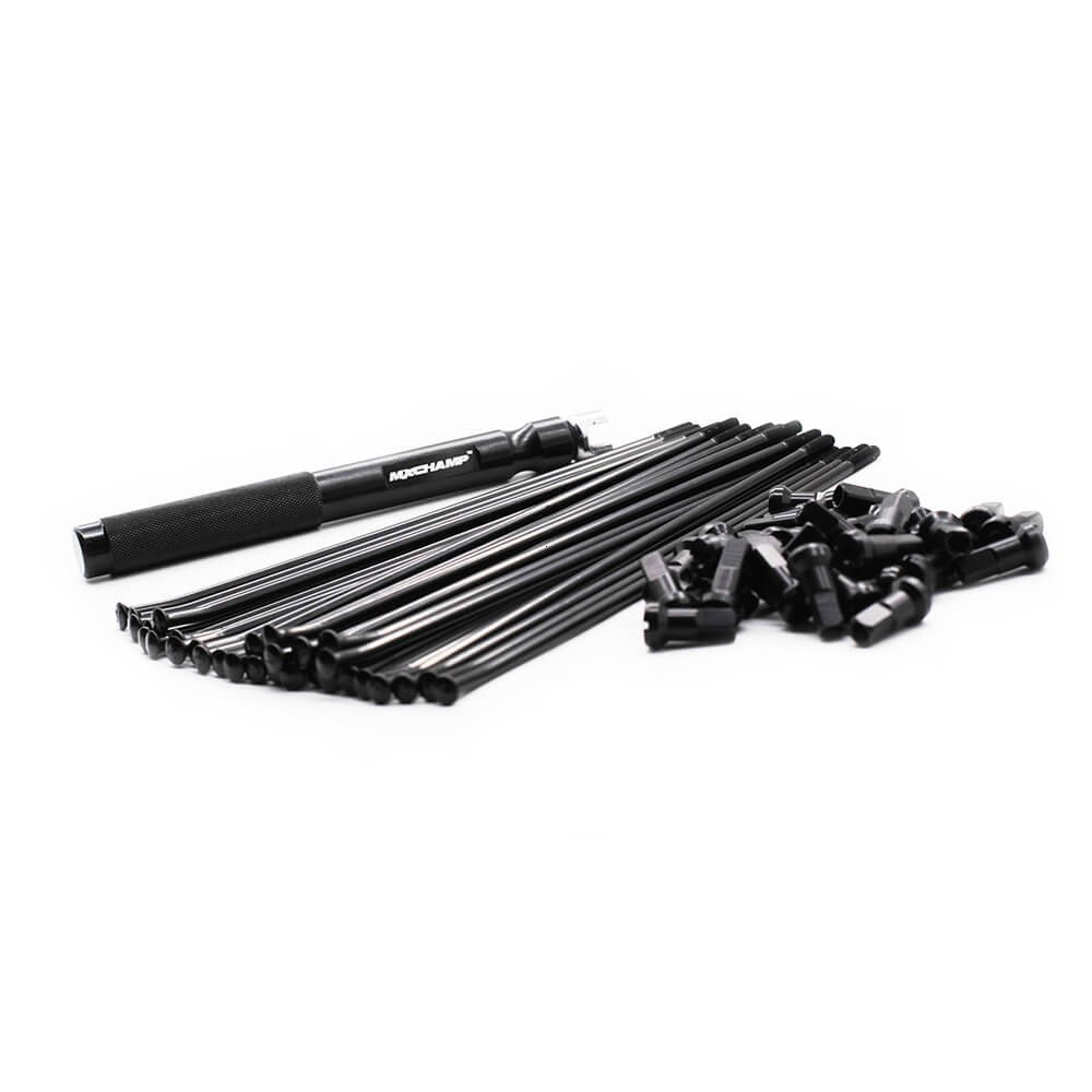 MXCHAMP Black Stainless Spoke & Multiple Color Nipple Kits for Husqvarna TC FE